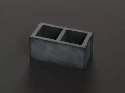 Concrete Block Free low-poly 3D model