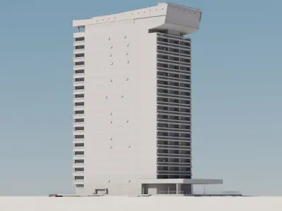 Eastern European Building 008 Low-poly 3D model