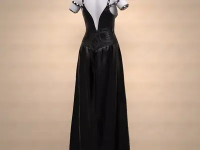 Cold Shoulder Outfit for Genesis 9 3D model