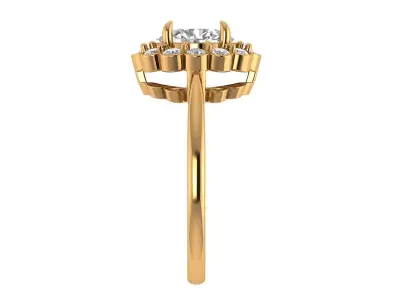 Oval Solitaire Ring 3D print model order