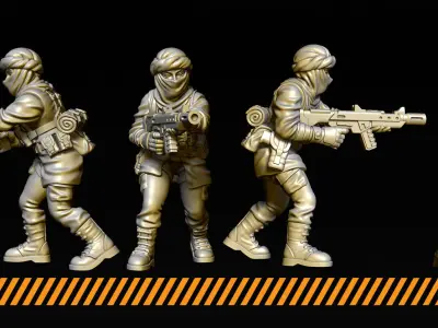 Desert Raiders 3D print model