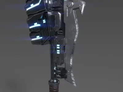 HALO 3 Gravity Hammer Low-poly 3D model