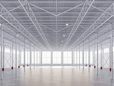 warehouse 01 low poly Low-poly 3D model