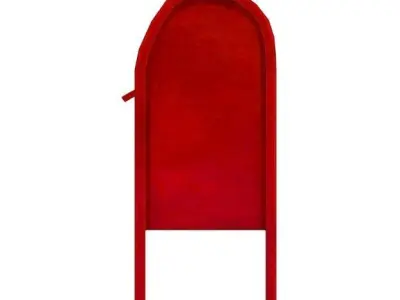 Mailbox post box Low-poly 3D model