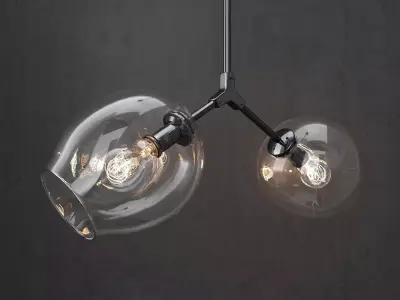 Branching bubble 2 lamps 3D model