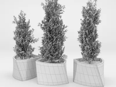 BILBAO three planters 3D model