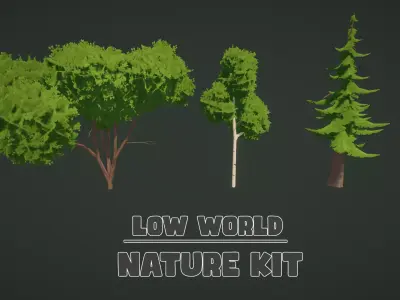 Low World - Nature Kit Low-poly 3D model