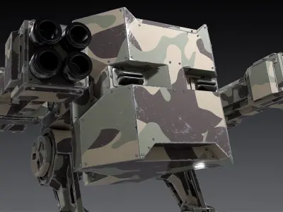 Mech 07 - Patriot Low-poly 3D model