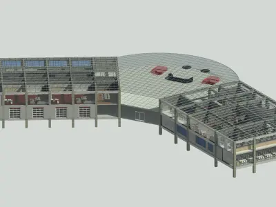 Office Shop School Modern Building Revit 3D print model