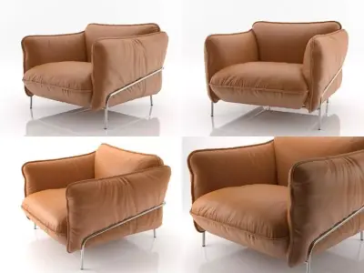 Continental armchair 3D model