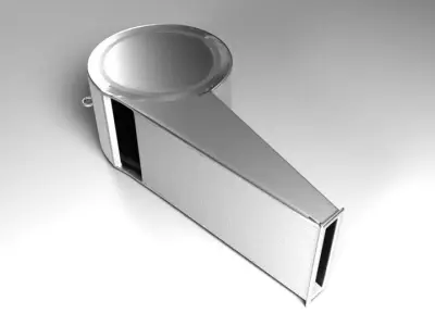 Whistle stainless steel door handle 3D model