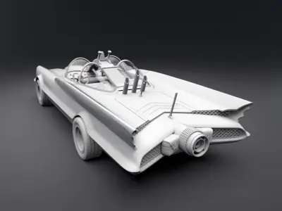 Batmobile 1960 Scale model 3D print model