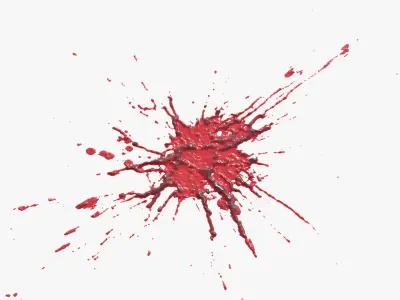 Swirly Blood Splatter vol1 3 3D model