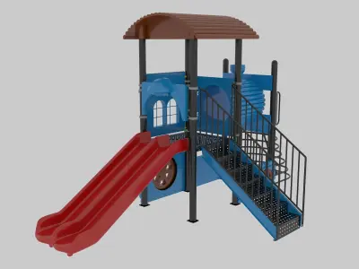 Train Style Playground 1 Low-poly 3D model