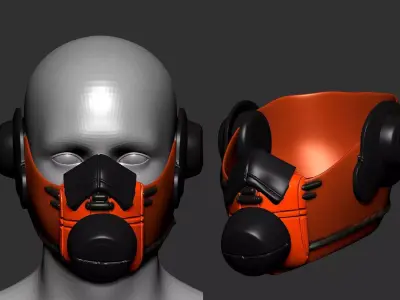 helmet high poly sculpt 3d printable  3D model 149