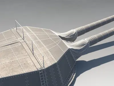 Warship Turret  3D model
