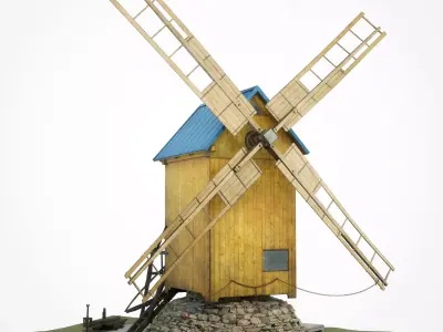 Game-Ready Meelase Windmill Low-poly 3D model
