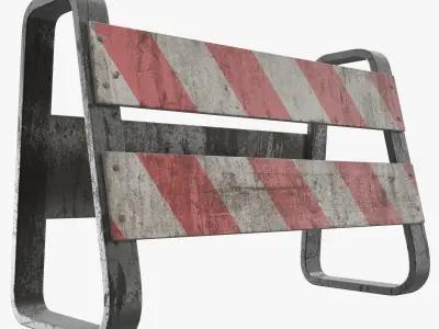Traffic Barricade 3D model