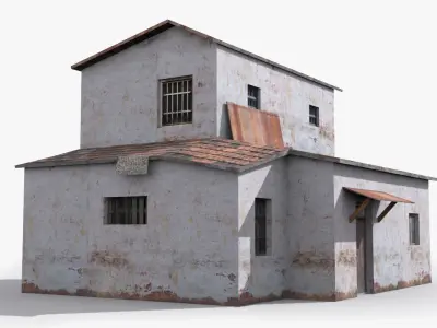 Slum f old house Low-poly 3D model
