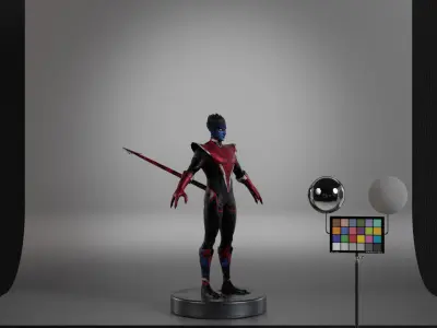 Nightcrawler Low-poly 3D model