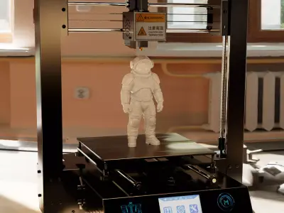 Astronaut 3D Model STL - High Detail Printable Space Suit Figure 3D print model