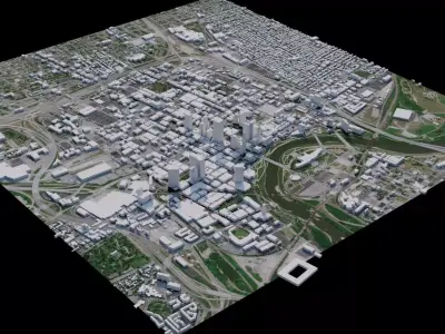 Columbus City - USA 3D model