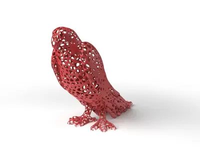 Parrot Voronoi Low-poly 3D model