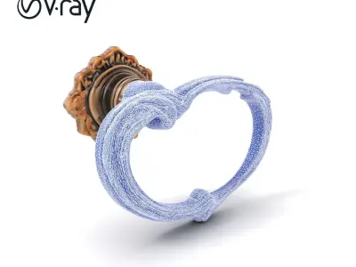 Art Nouveau Door Handle Sculpture model pack Low-poly 3D model