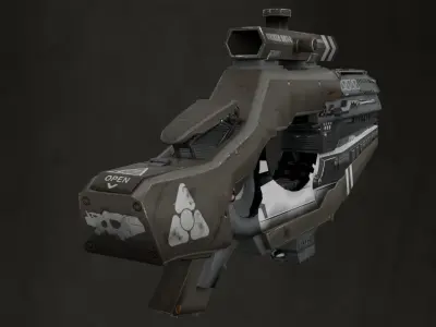 Sci Fi Rifle Straiker Low-poly 3D model