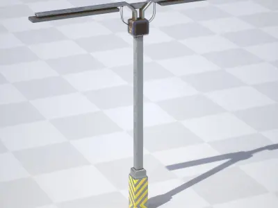 Cyberpunk-style street lights 3D model