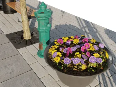 street 01 Low-poly 3D model