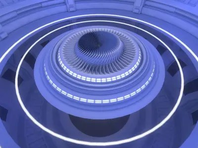 Sci Fi Room 3D model 32