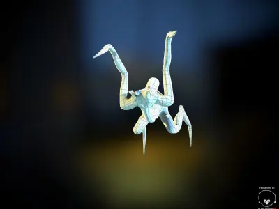 Alien Crawler LowPoly Low-poly 3D model