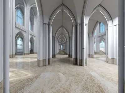 3D Futuristic Interior 323 3D model