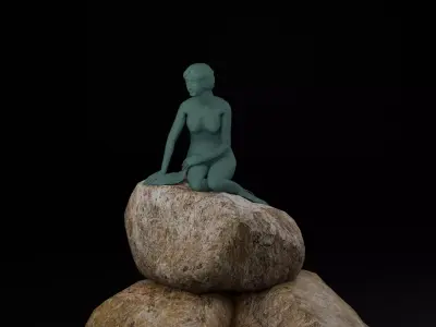 Little Mermaid Statue 3D model