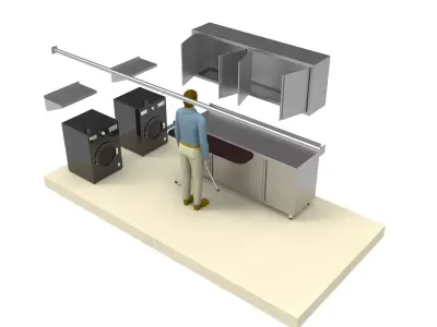 Laundry room 3D model purchase