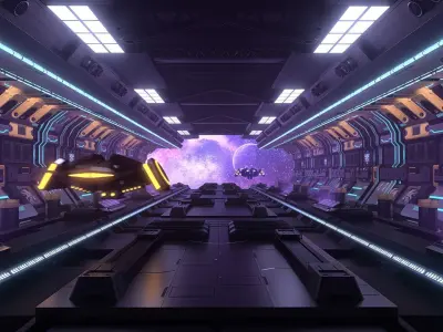 Scifi Spaceship Corridor  3D model