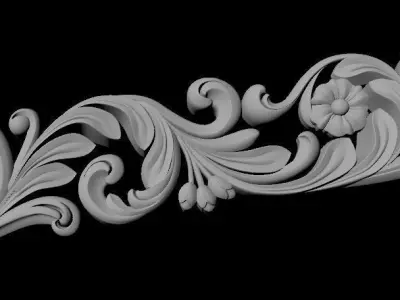 carved baguette  3D model buy