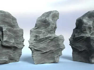 16 Erosion Cave Rocks - 240928 Low-poly 3D model