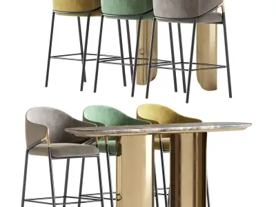 Gabriel Oval Table and Euler Counter 3D model