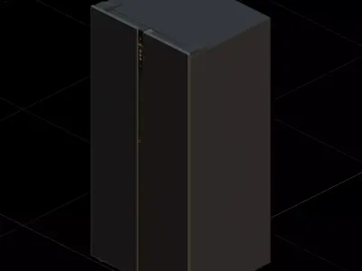Side By Side Refrigerator 3D model