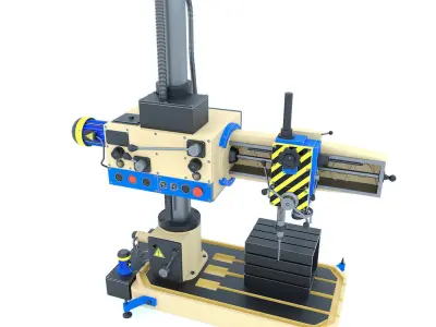 Machine tool radial drilling press 2K52  3D model