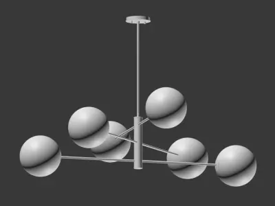 Courcelette Linear Pendant Lightology 3D model