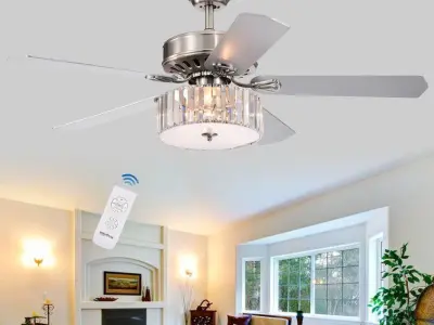 Ellefson Blade Crystal Ceiling Fan 3D model