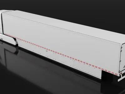  Advanced Long Haul Truck and Trailer Rigged for Maya 