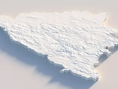 Bosnia and Herzegovina Country Terrain 3D model