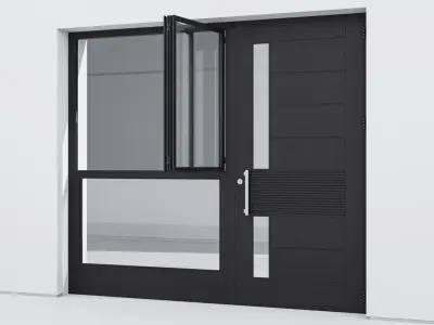 Aluminium door 260 3D model