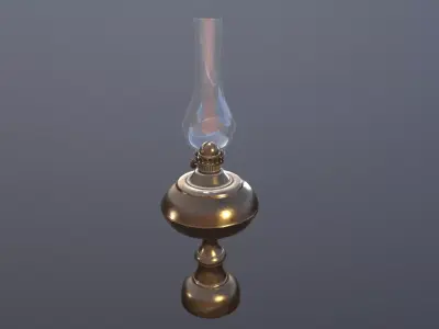 Lantern- PBR Game Ready oil lamp Low-poly 3D model