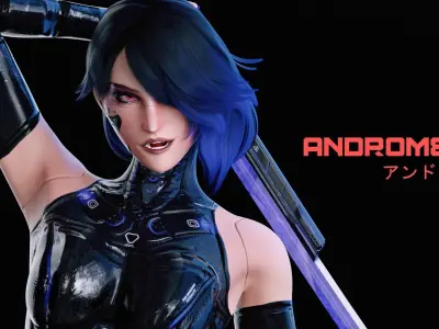 Low Poly - Cybernetic Princess of Ethiopia - Andromeda Low-poly 3D model