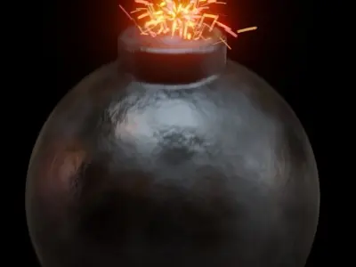 Rounded Bomb-Animated 3D model